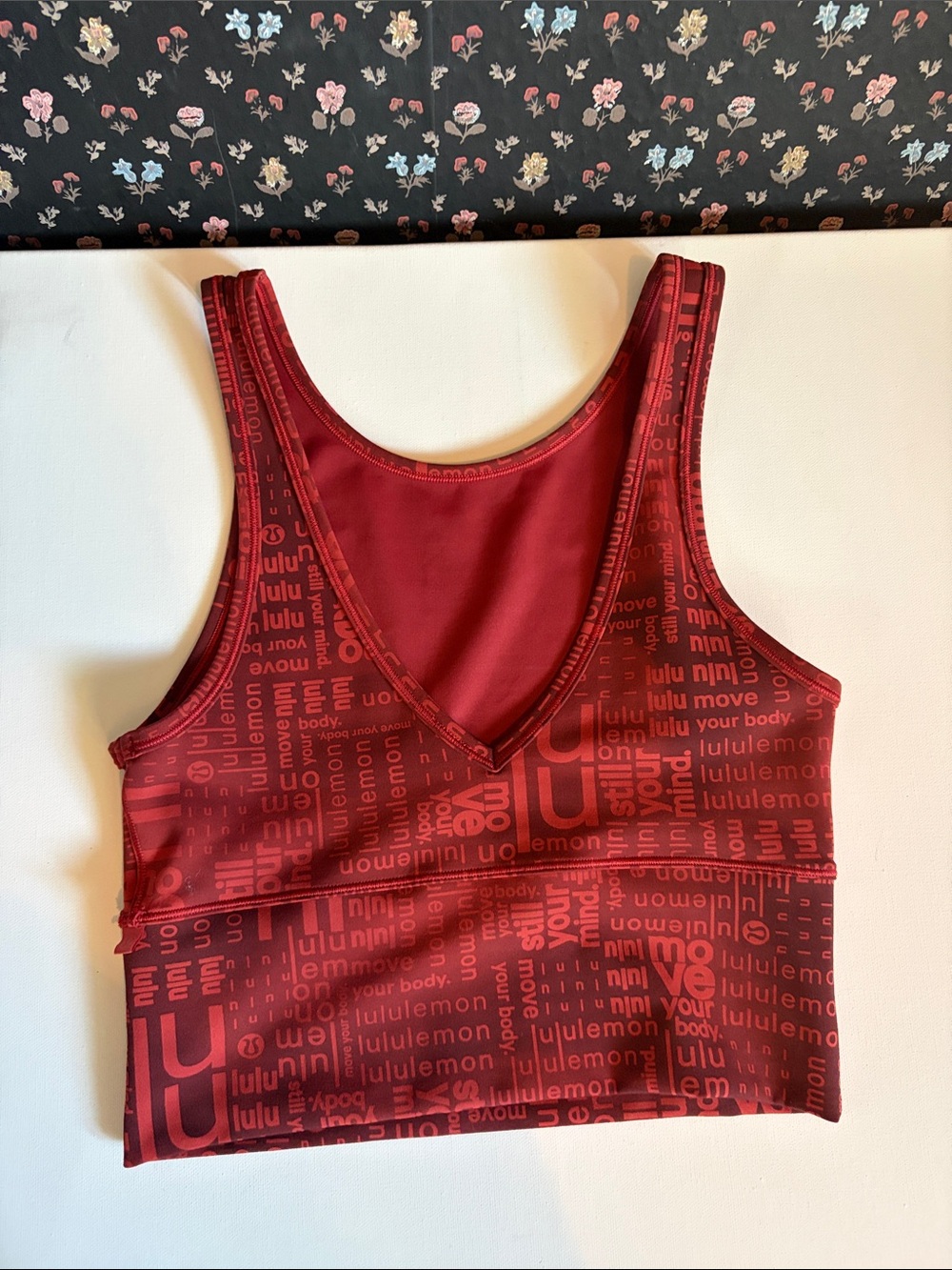 lululemon athletica Red Graphic Crop Tank